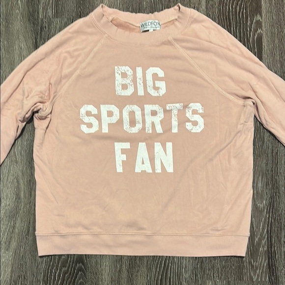 Wildfox Pink 'Big Sports Fan' Sweatshirt - Picture 1 of 7
